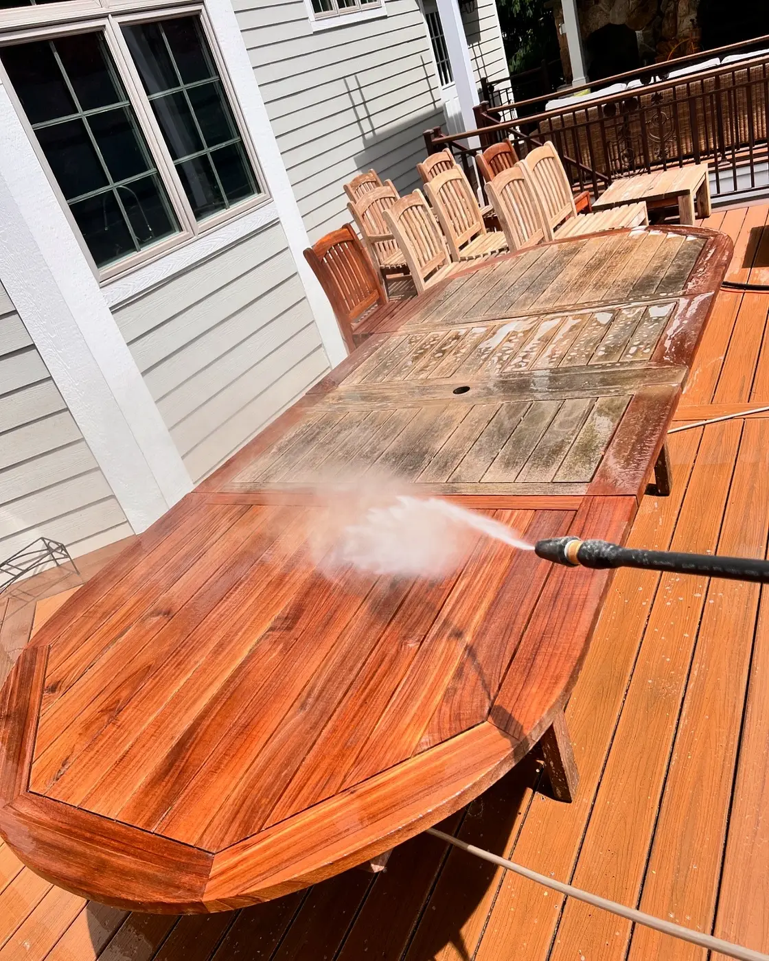 Deck refinishing staining Westchester NY